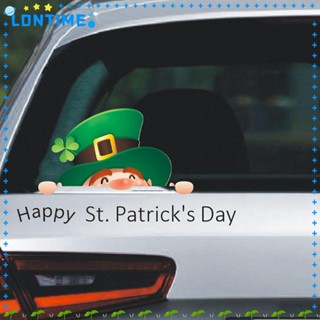 Lontime สติกเกอร์ตกแต่งกระเป๋าเดินทาง Happy St. สติกเกอร์ติดรถยนต์ ลาย Patricks Day