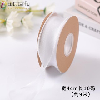 Buttterfly ริบบิ้นผ้าชีฟอง กว้าง 1.5 นิ้ว 3 สี 30 หลา สําหรับตกแต่งบ้าน