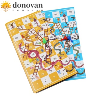 Donovan บันไดงู เกมกระดานพลาสติก แบบพกพา ของเล่นเสริมการเรียนรู้เด็ก