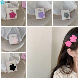 Isita คลิปดอกไม้ Bb ภาพวาดโลหะ หรูหรา สไตล์เกาหลี สีแคนดี้ ปาร์ตี้ ขนาดเล็ก