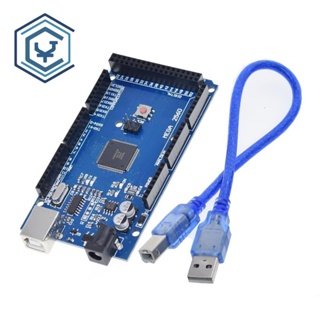  บอร์ดทดลอง MEGA2560 MEGA 2560 R3 (ATmega2560-16AU CH340G) AVR USB MEGA2560 พร้อมสายเคเบิล สําหรับ Arduino