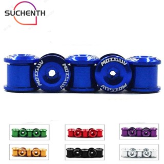 Suchenth สกรูจานหน้ารถจักรยาน 14 สี อุปกรณ์เสริม สําหรับรถจักรยานเสือภูเขา 5 ชิ้น