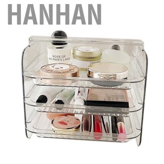 Hanhan 3 Tier Makeup Organizer Transparency Acrylic Dustproof Vanity Countertop with Handle for Woman