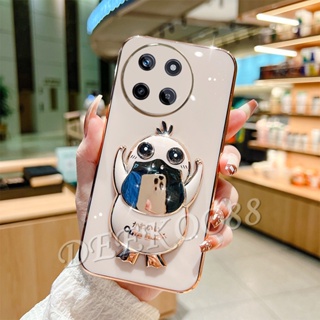 เคสโทรศัพท์มือถือนิ่ม ลายการ์ตูนเป็ดน่ารัก พร้อมขาตั้ง สําหรับ Realme11 RealmeC51 Realme 11 C51 NFC 4G 5G 2023