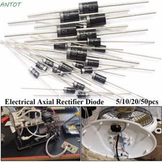 Antot ไดโอดเรียงกระแสไฟฟ้า 50V 200V 400V 600V 30V 40V คุณภาพสูง 1N4007 10A10 1N5408 1/3/5A 5 10 20 50 ชิ้น