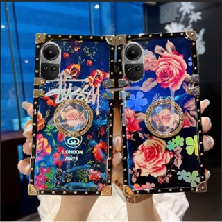 เคสโทรศัพท์กันกระแทก OPPO Reno10 Pro Laser Street Wear เคสป้องกันดอกกุหลาบ กันกระแทก