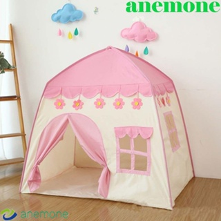 Anemone เต็นท์บ้านเด็กเล่น แบบพกพา ทนทาน ลายดอกไม้ บ้าน Teepee เต็นท์พับได้ สีชมพู สร้างสรรค์ ในร่ม กลางแจ้ง