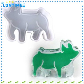 Lontime แม่พิมพ์ซิลิโคนเรซิ่น รูปหมู ขนาด 11.4*9.3*2.7 ซม. สีขาว สําหรับทําเบเกอรี่