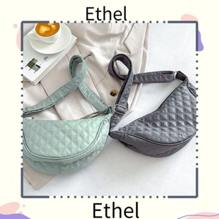 Ethel1 กระเป๋าสะพายไหล่ ผ้าฝ้าย ลายสก๊อต