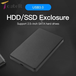 Tcuteit กล่องฮาร์ดดิสก์ภายนอก USB 3.0 เป็น 2.5 SATA