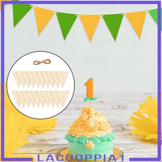 [Lacooppia1] ธงแบนเนอร์ไม้ ทรงสามเหลี่ยม สําหรับของขวัญวันหยุด 20 ชิ้น