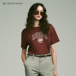 GIORDANO เสื้อยืดผู้หญิง Womens Jersey Loose Fit (1981) 05393257