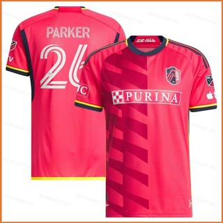 Fb 2023 MLS Tim Parker St Louis City SC Jersey เสื้อยืดลําลอง แขนสั้น พลัสไซซ์ เหมาะกับการเล่นกีฬา