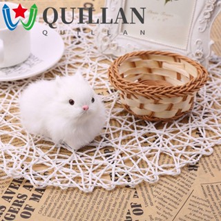 Quillan ตุ๊กตาสุนัข แมว ขนฟู น่ารัก ขนาดมินิ สําหรับตกแต่งโต๊ะ ห้องนอน รถยนต์