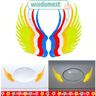 WISDOMEST สติกเกอร์ป้ายเตือน เพื่อความปลอดภัย สําหรับติดตกแต่งรถยนต์ รถมอเตอร์ไซด์ 1 คู่