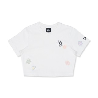 New Era เสื้อรุ่น WOMEN CROP TEE BOTANICAL NEYYAN WHITE