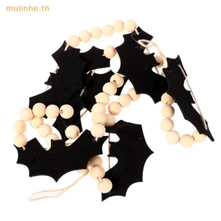 Mulinhe ธงแบนเนอร์ ลายค้างคาว Happy Halloween Eve สําหรับตกแต่งบ้าน ปาร์ตี้ฮาโลวีน