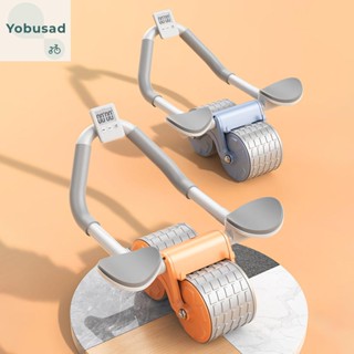 [Yobusad.th] 2 in 1 ลูกกลิ้งออกกําลังกายหน้าท้อง แบบหนา กันลื่น เด้งกลับอัตโนมัติ