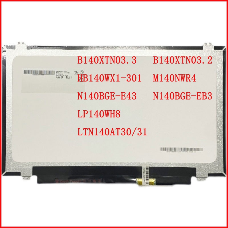 14 "นิ้ว30-pin LP140WH8 LTN140AT30/31 B140XTN03.3/03.2 M140NWR4 N140BGE-EB3 LP140WH2 TPS1 HB140WX01 