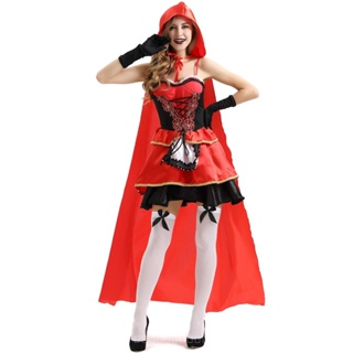 [0709]SZMRP- M-XXL Cloak Red Cloak Character Uniform Costumes  Role-playing  masquerade Halloween Costume  Stage play  Fancy dress   GGPI