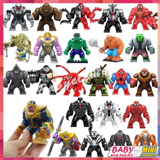 1801-08 โมเดลฟิกเกอร์ Avengers Series Big Figure Building Blocks Hulk Thanos Spider-Man Carnage Venom Iron Man ของเล่นสําหรับเด็ก