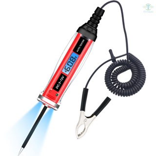 Electrical Test Pen Bipolar Automotive Wiring Tester Digital LCD Automobile Power Tester 3-72V Car Power Tester Automotive Wiring Repairing and Testing Tools