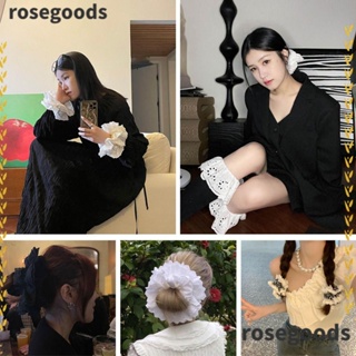 Rosegoods1 ที่คาดผมลูกไม้ แฟชั่นผู้หญิง เด็กผู้หญิง ผมนุ่ม ผูกผม โลลิต้า ลม ผ้าฝ้าย อารมณ์ เชือกผม