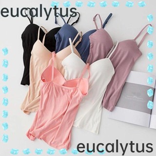 Eucalytus1 เสื้อครอปท็อป สายสปาเก็ตตี้ ระบายอากาศ สําหรับผู้หญิง