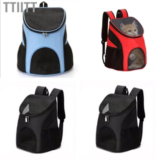 Ttiitt Pet Breathable Backpack Shockproof Foldable  Travel Carrier with Carry Handle for Pets Cats