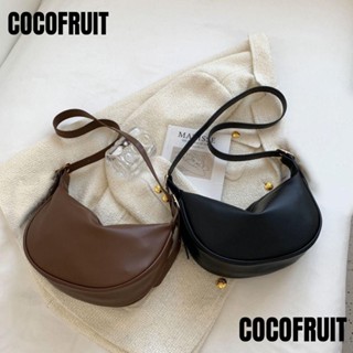 Cocofruit กระเป๋าสะพายข้าง หนัง PU น้ําหนักเบา สีพื้น สําหรับผู้หญิง