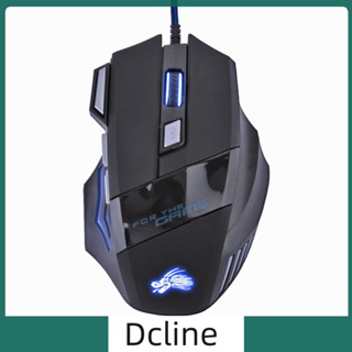 [Dcline.th] เมาส์ออปติคอลเล่นเกม แบบใช้สาย USB 5500DPI LED 7 ปุ่ม สําหรับคอมพิวเตอร์