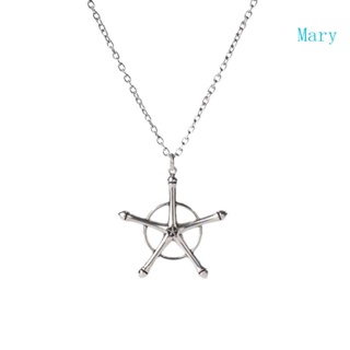 Mary สร้อยคอโชคเกอร์ จี้รูปดาวห้าแฉก คอสเพลย์ Death Cross-Pendant เครื่องประดับ สําหรับผู้หญิง