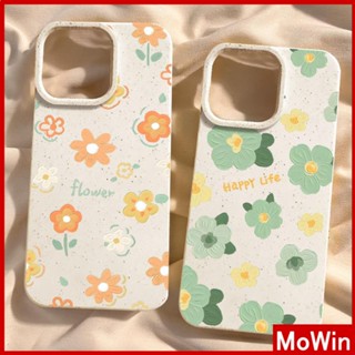 Mowin - เข้ากันได้สำหรับ เคสไอโฟน เคสไอโฟน11 เคส iphone 11กรณีเป็นมิตรกับสิ่งแวดล้อมสีขาวกรณีนุ่มปกป้องกล้องป้องกันการกันกระแทกที่เรียบง่ายดอกไม้สีส้มสีเขียวเข้ากันได้กับ iPhone 14 13 PRO MAX 12 11 XR XS 7 8