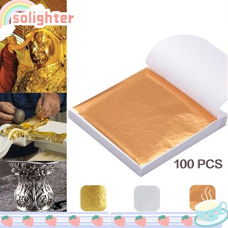 Solighter กระดาษฟอยล์เทียม อเนกประสงค์ สําหรับตกแต่งสมุดภาพ 100 ชิ้น