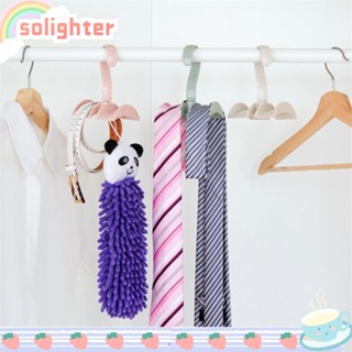 SOLIGHTER 2 ชิ้น 360° ไม้แขวนเสื้อ แบบหมุนได้ สําหรับแขวนผ้าพันคอ เข็มขัด กระเป๋าถือ ตู้เสื้อผ้า