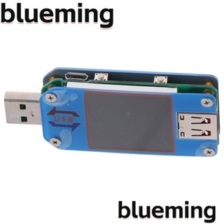 Blueming2 เครื่องตรวจจับแรงดันไฟฟ้า USB มัลติมิเตอร์ DC 4-24V 5A หน้าจอทองแดง สีฟ้า แบบพกพา สําหรับช่างไฟฟ้า