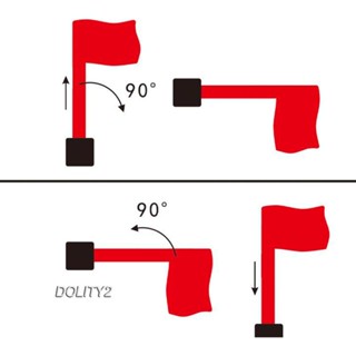[Dolity2] ธงกล่องไปรษณีย์ แบบเปลี่ยน อุปกรณ์เสริม 90 ชิ้น° ธงหมุนได้ มีกาวในตัว ติดตั้งง่าย สีแดง สําหรับติดไปรษณีย์