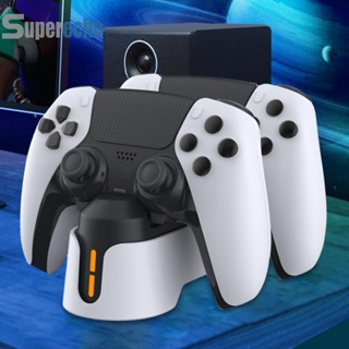 [superecho.th] แท่นชาร์จคอนโทรลเลอร์ แบบคู่ สําหรับ PlayStation 5 LED PS5 Gamepad