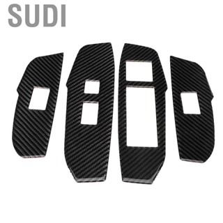 Sudi 4Pcs Car Carbon Fiber Window Switch Panel Cover Decorative  Fit for Lexus NX 200 200t 300h 2014-2019