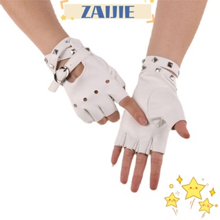 Zaijie24 ถุงมือหนัง อุปกรณ์เสริมรถจักรยานยนต์