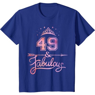 เสื้อยืด พิมพ์ลาย Happy 49th Birthday สําหรับผู้หญิง อายุ 49 ปี