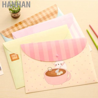 Hanhan Plastic Envelopes Lovely Bunny  Dustproof Durable Anticorrosion PP Snap Button Approx 13x9in Clear Folders