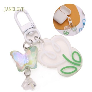 Jlove พวงกุญแจ จี้ดอกทิวลิป ดอกไม้ ผีเสื้อ สวยงาม หลากสี