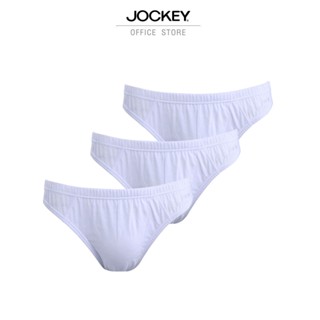 JOCKEY UNDERWEAR กางเกงในชาย ELANCE BIKINI X3 รุ่น KU 6099 BIKINI สีขาว กางเกงใน กกน ชุดชั้นในชาย