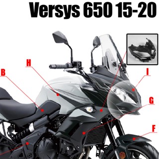 ฝาครอบไฟหน้ารถจักรยานยนต์ แบบไม่มีสี สําหรับ Kawasaki Versys650 Versys 650 2015-2020 2019