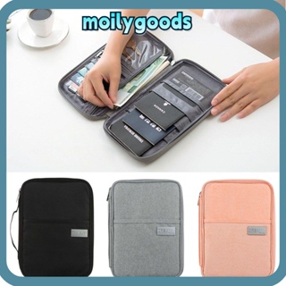 Moilyhd กระเป๋าใส่หนังสือเดินทาง เอกสาร ผู้หญิง ผู้ชาย การ์ด RFID กระเป๋าจัดระเบียบ