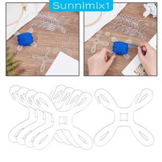 [Sunnimix1] ชุดกระสวยด้าย ริบบิ้น อะคริลิค สําหรับถักนิตติ้ง DIY 5 ชิ้น