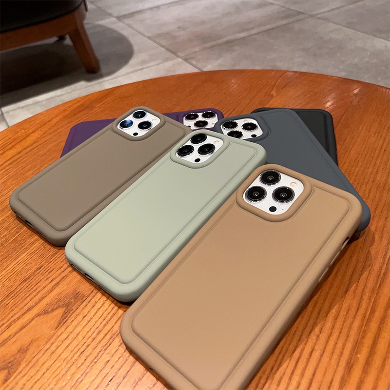 กรณีนุ่มสำหรับ for iPhone 11 XR 14 7 8 6 Plus 13 12 15 Pro Max Xs Max เคสTPU แบบนิ่ม กันกระแทก หลากสี สําหรับ เคสไอโฟน11