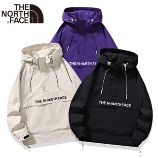 Thenorthface เสื้อแจ็กเก็ตกันหนาว มีฮู้ด แบบนิ่ม ทรงหลวม กันลม สไตล์เกาหลี สําหรับทุกเพศ