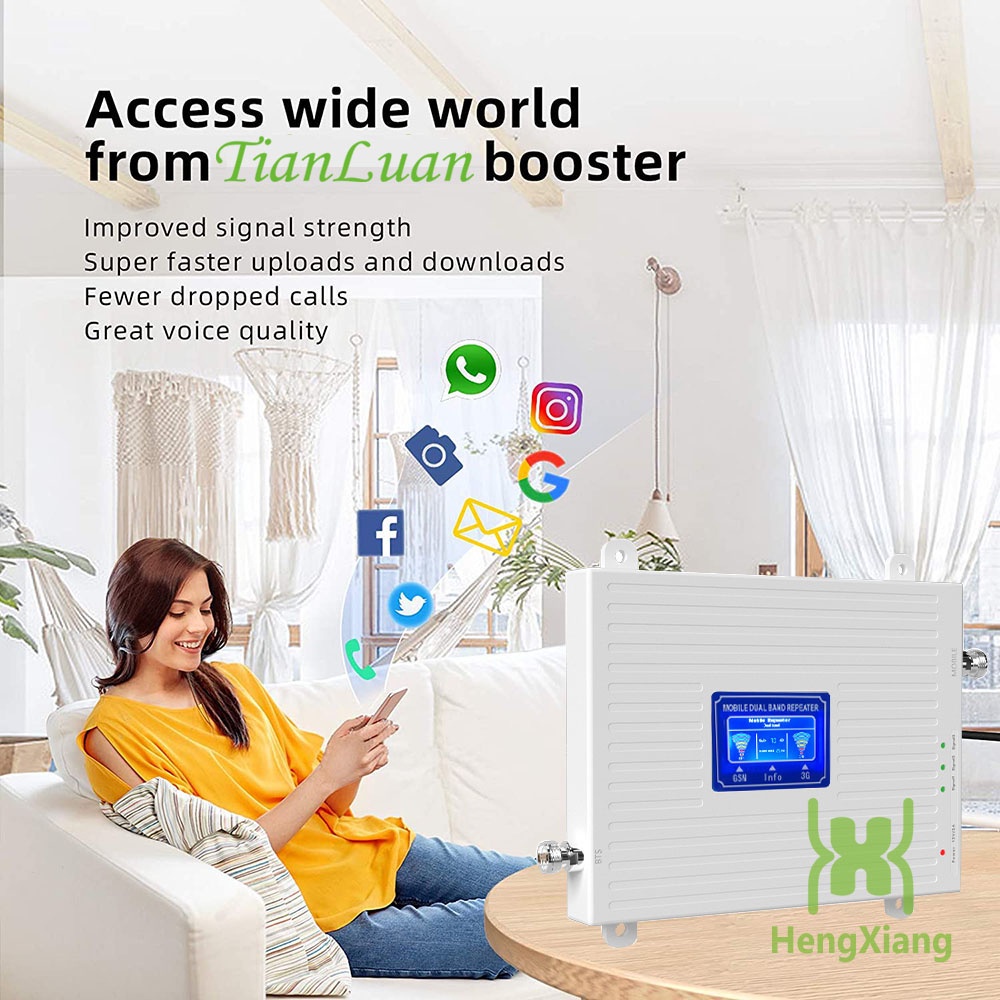 เครื่องทวนสัญญาณ 5 1 8 7 3 CDMA 850MHz GSM 900MHz UMTS W-CDMA 2100MHz DCS 1800MHz LTE 2600MHz 2G 3G 4G พร้อมพาวเวอร์ซัพพลาย